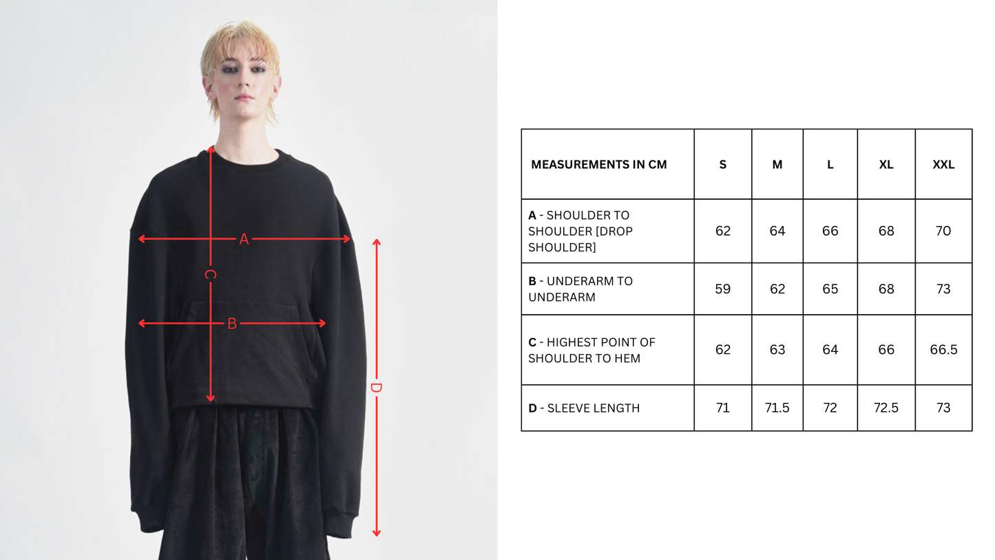 Hoffman Crewneck Size Chart