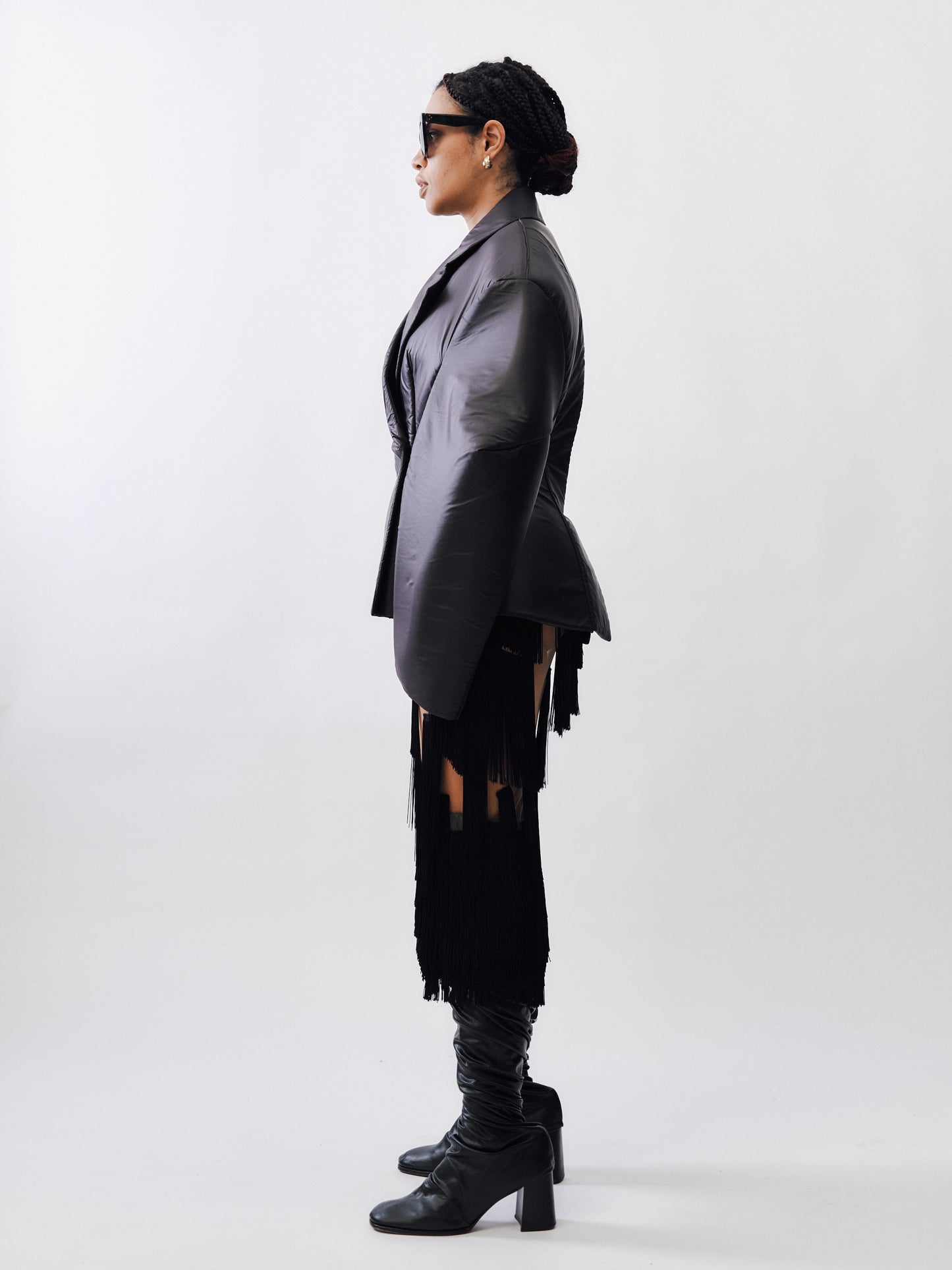 Fitted Hybrid Puffer – Black