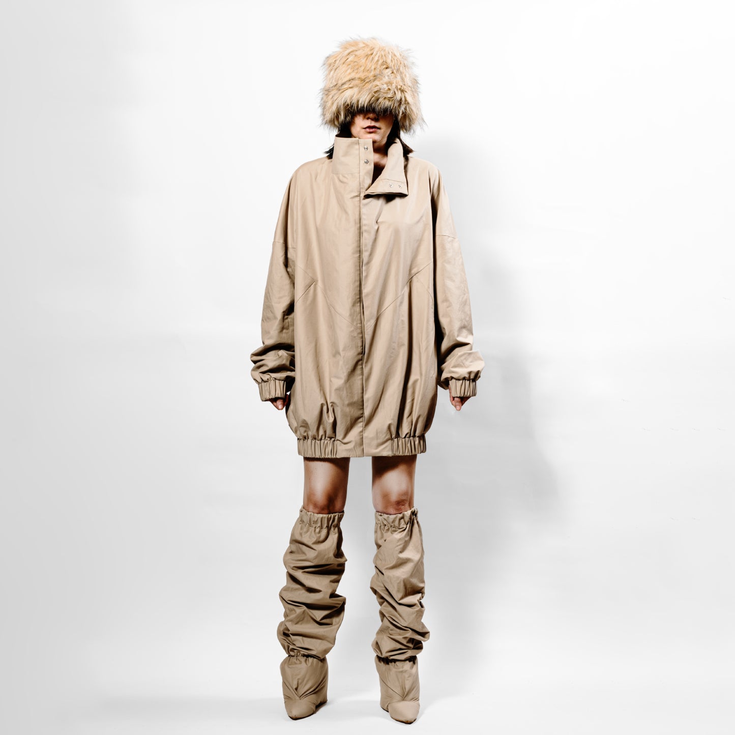 Youhan Jacket Beige - Front view