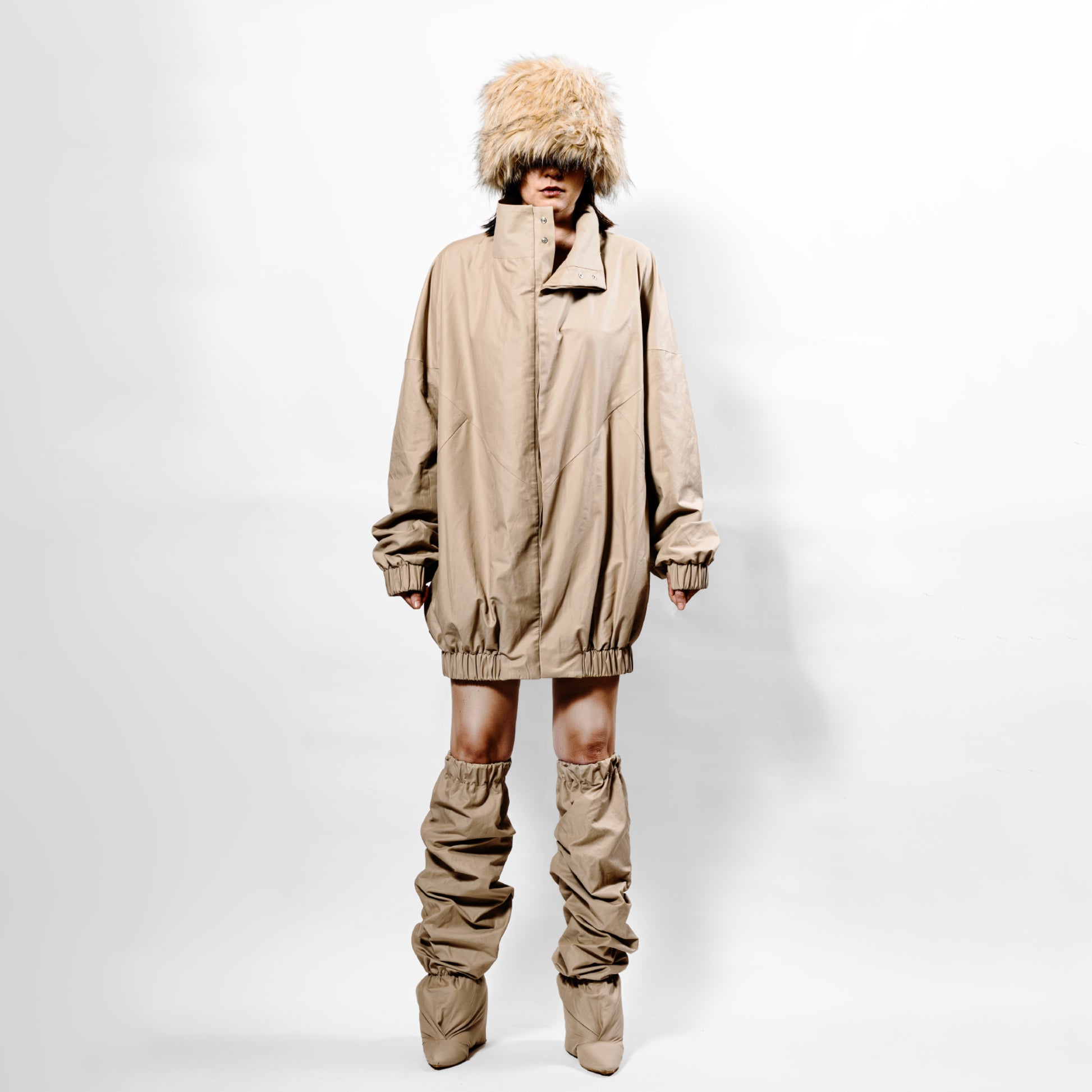 Youhan Jacket Beige - Front view
