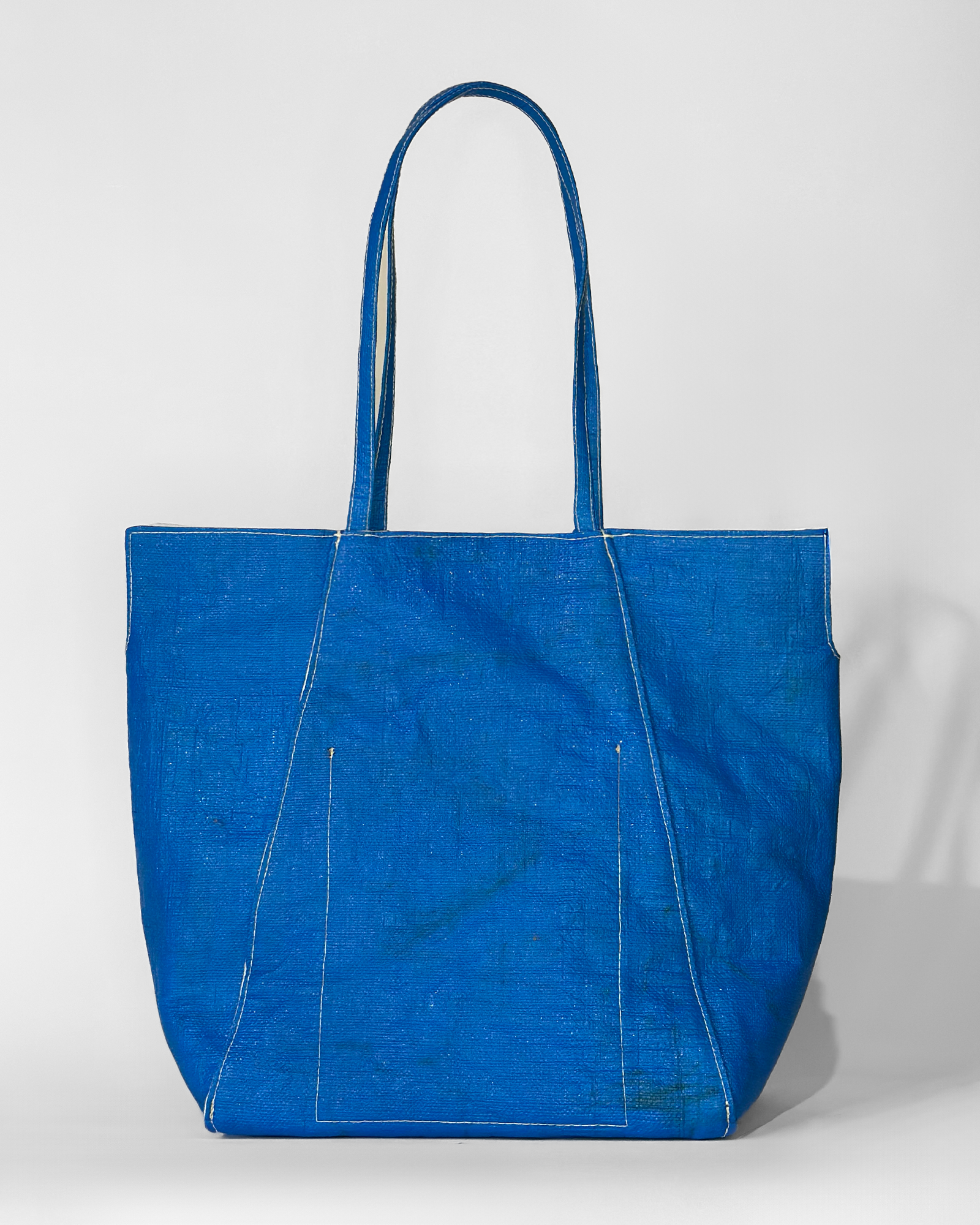 Chucker Tote Blue Aster - Back View Recycled Material
