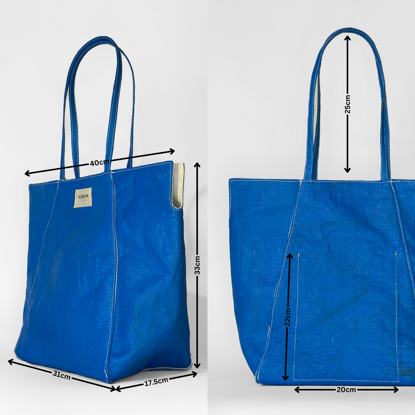 Chucker Tote Blue Aster - Dimensions Recycled Material