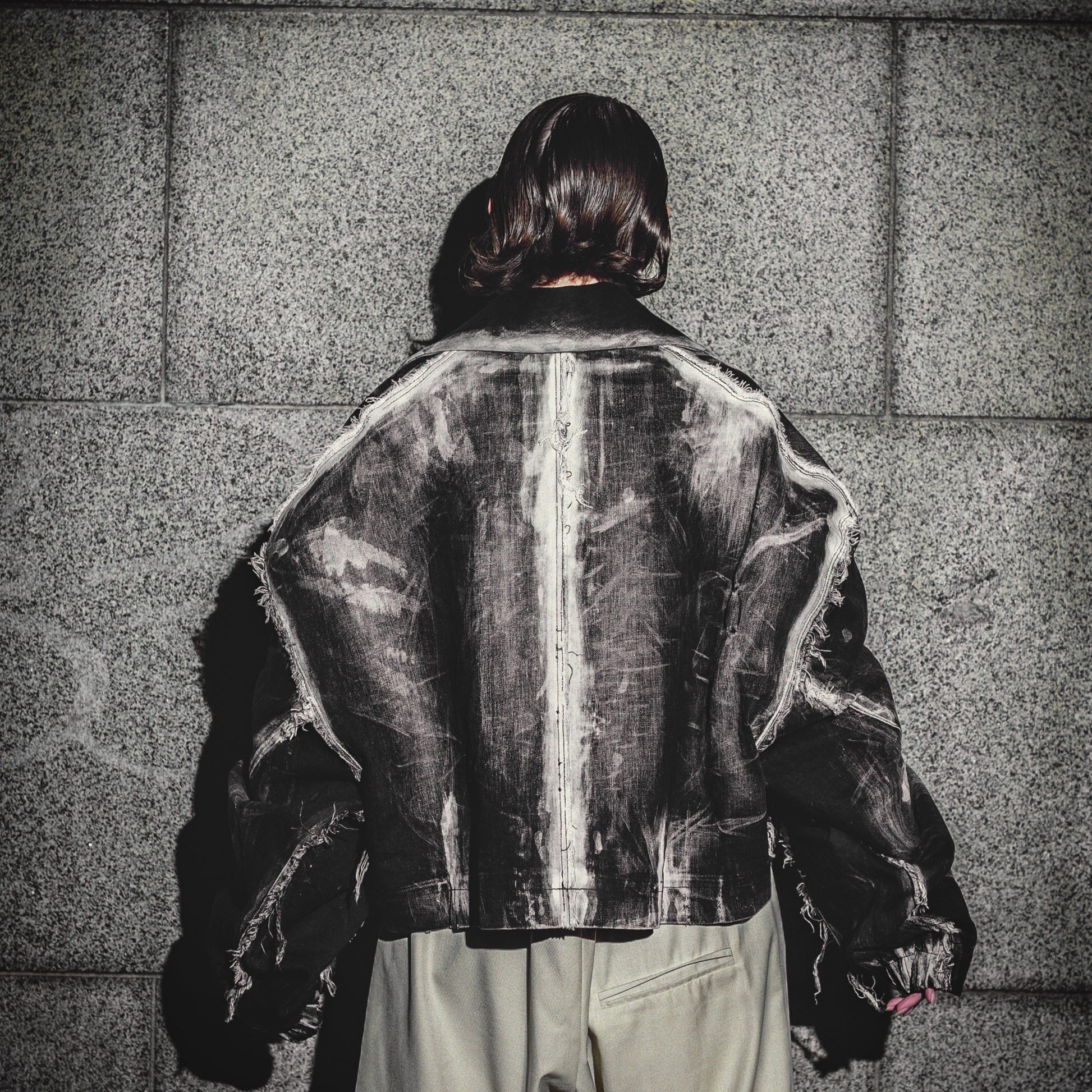 Oversized Fit Denim Jacket - Back View