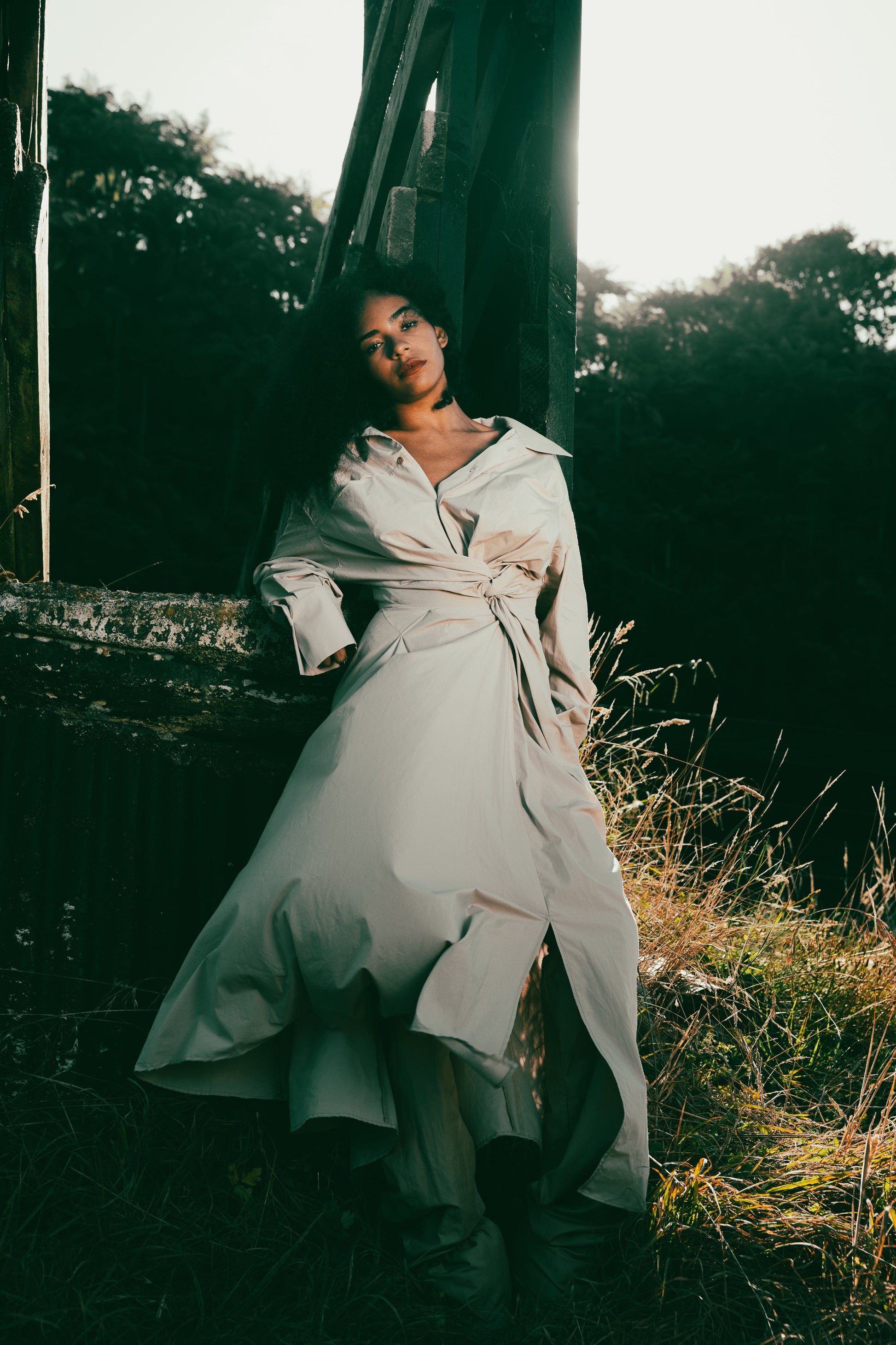 Model in Marq twist dress campaign