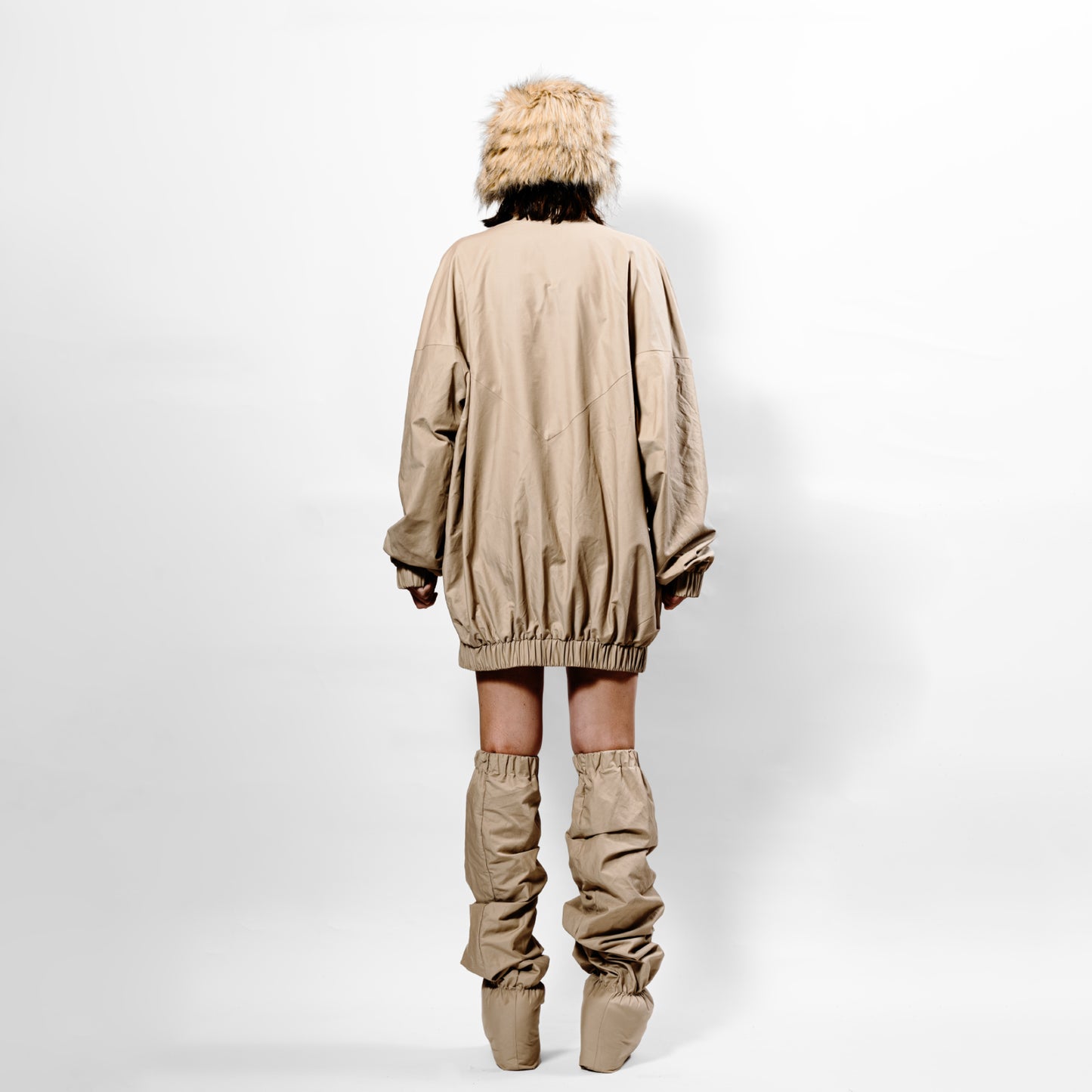 Youhan Jacket Beige - Back View 