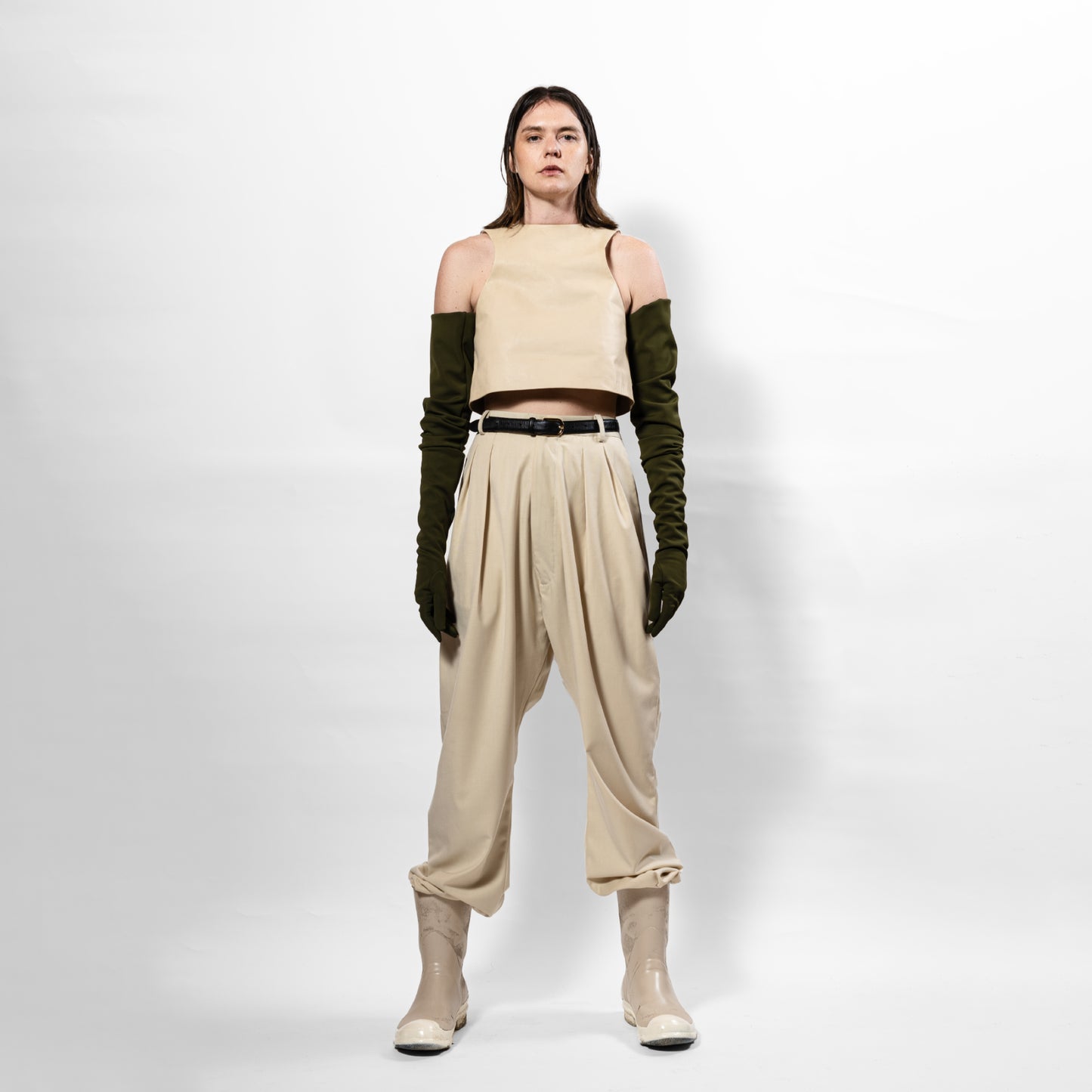 Tulip Pants- Straight Wide leg pants with front pleats