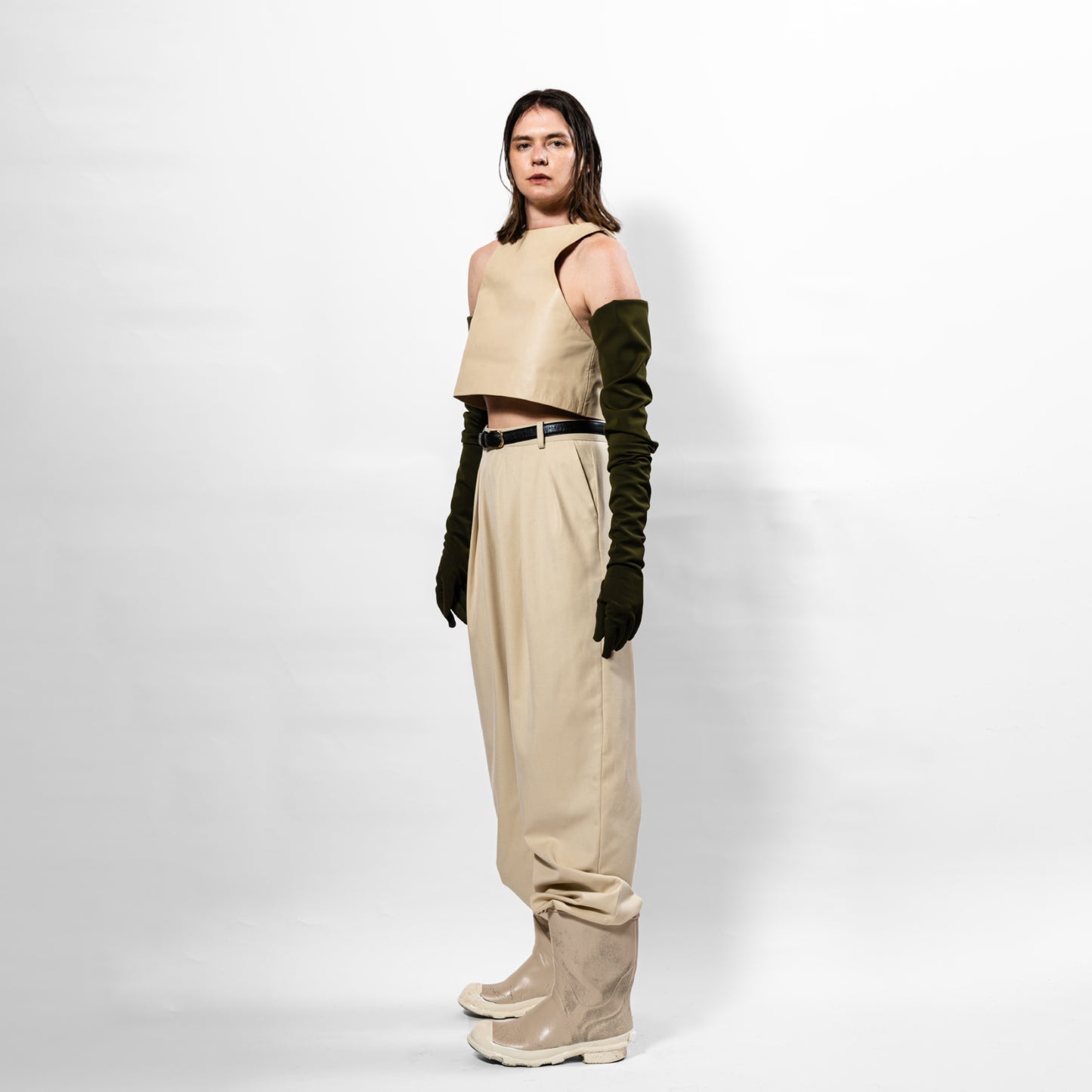 Tulip Pants- Straight Wide leg pants with front pleats
