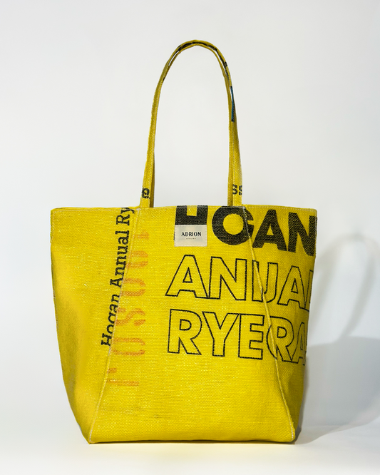 Chucker Tote Cyber Yellow - Front View Recycled Material